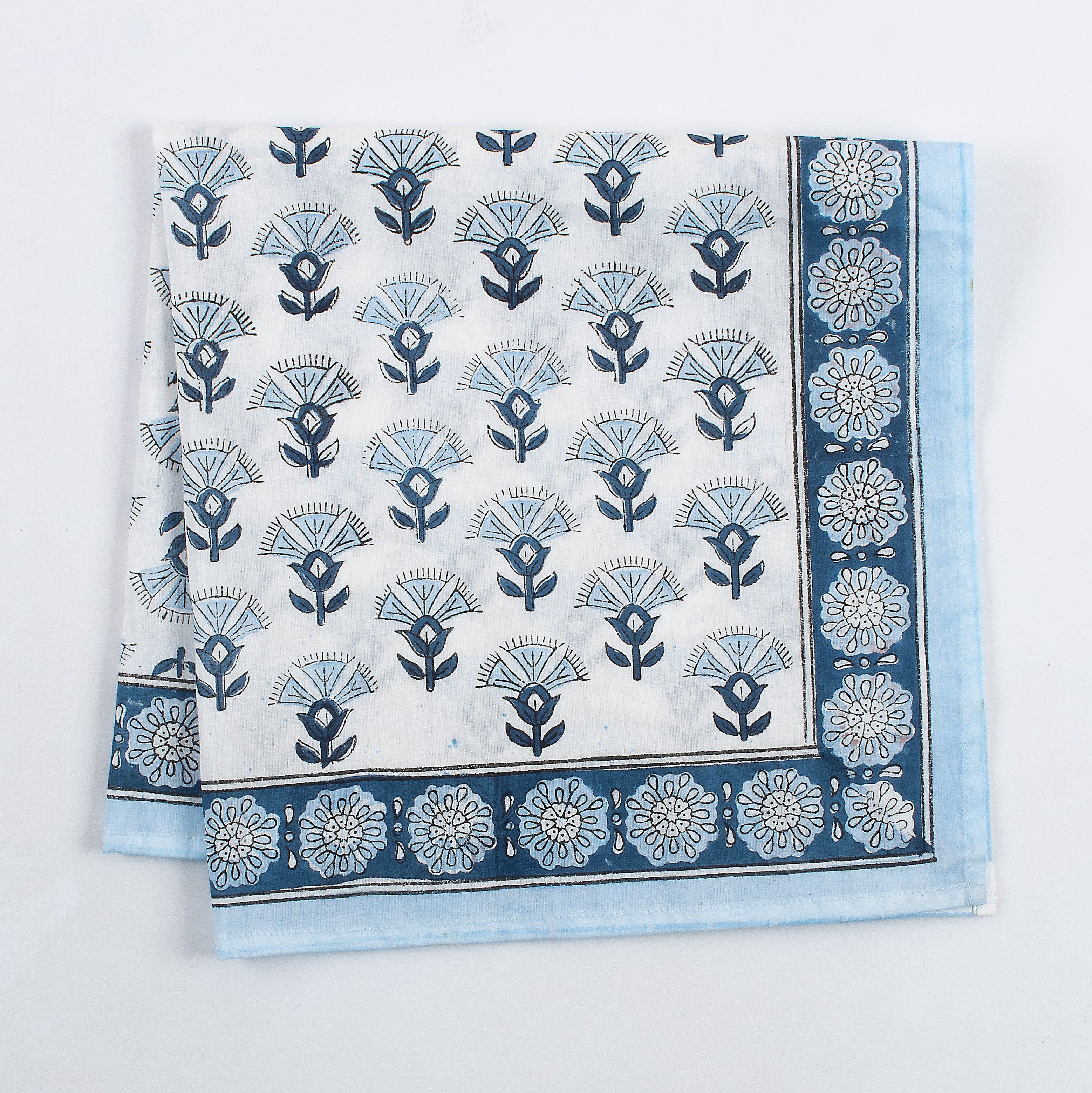 Soft Hand Block Cotton Bandanas for Men & Women Head Wrap 582
